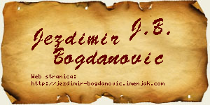 Jezdimir Bogdanović vizit kartica